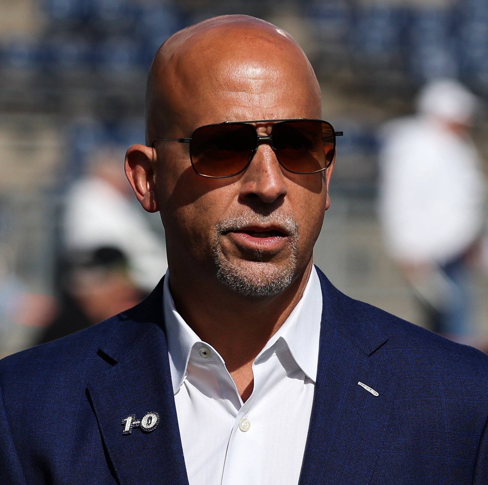 Oct 11, 2025; University Park, Pennsylvania, USA; Penn State Nittany Lions head coach James Franklin prior to the game against the Northwestern Wildcats at Beaver Stadium. Mandatory Credit: Matthew O'Haren-Imagn Images