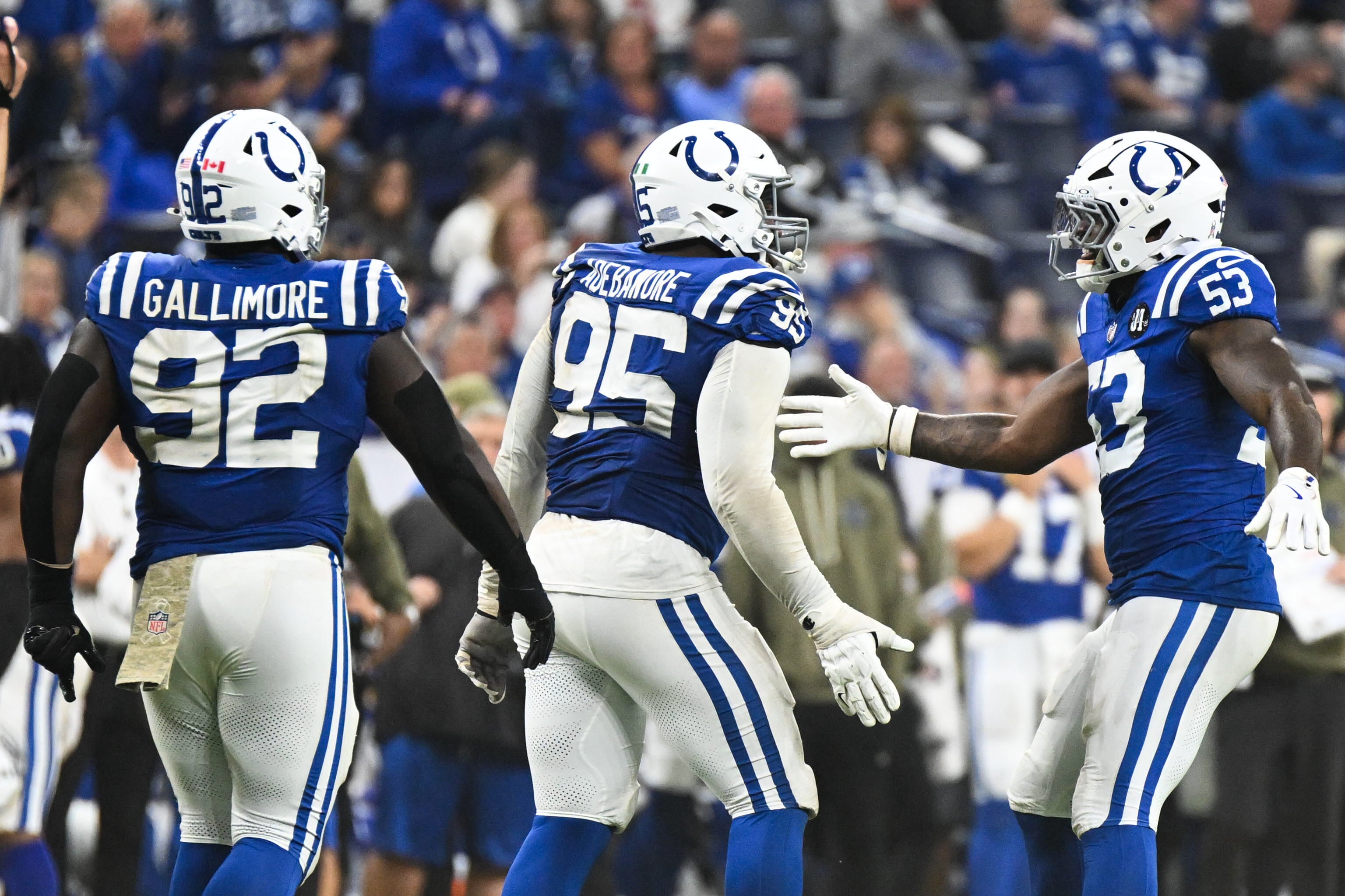 Group of Colts defenders