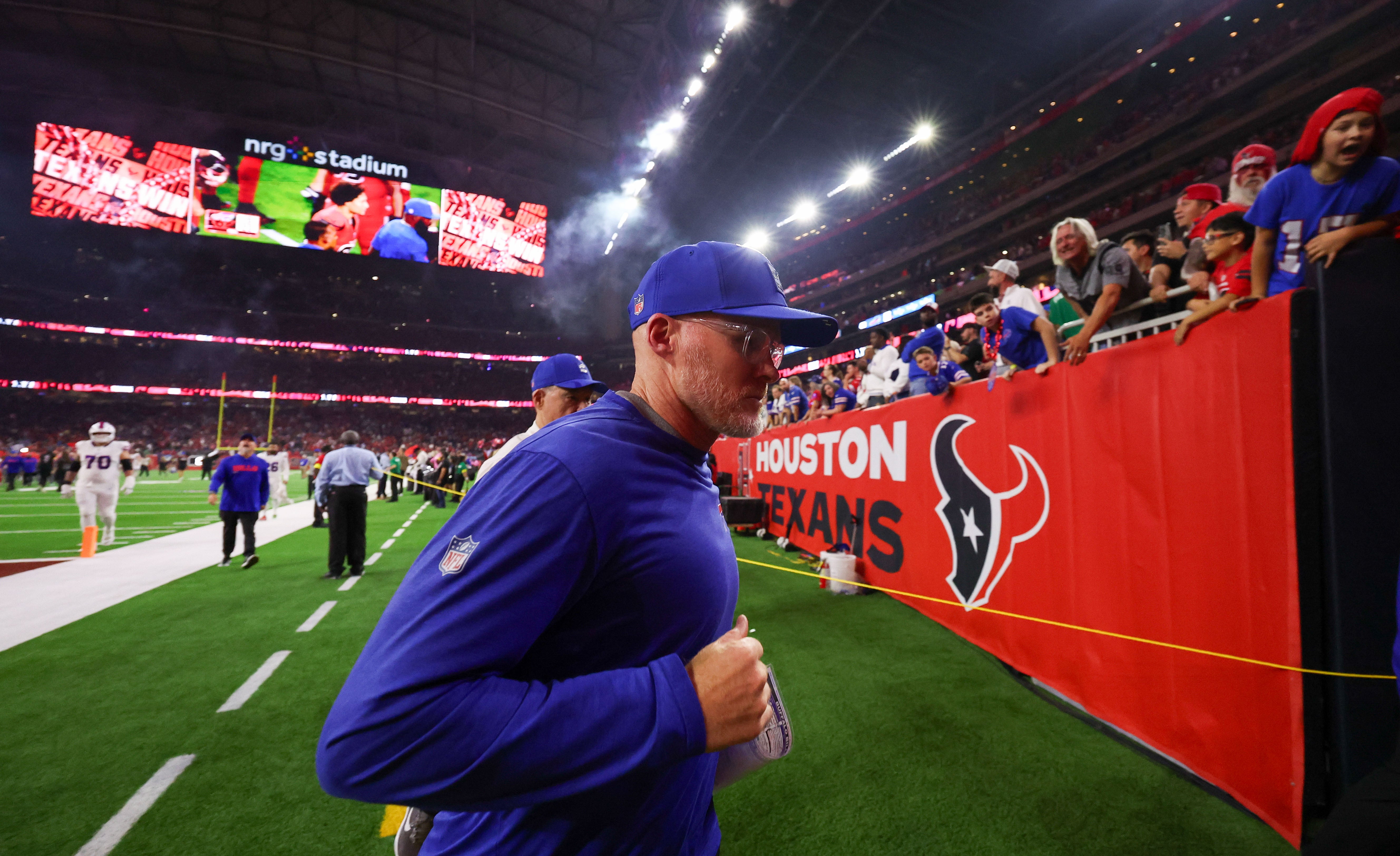 Nov 20, 2025; Houston, Texas, USA; Buffalo Bills head coach Sean McDermott at NRG Stadium.