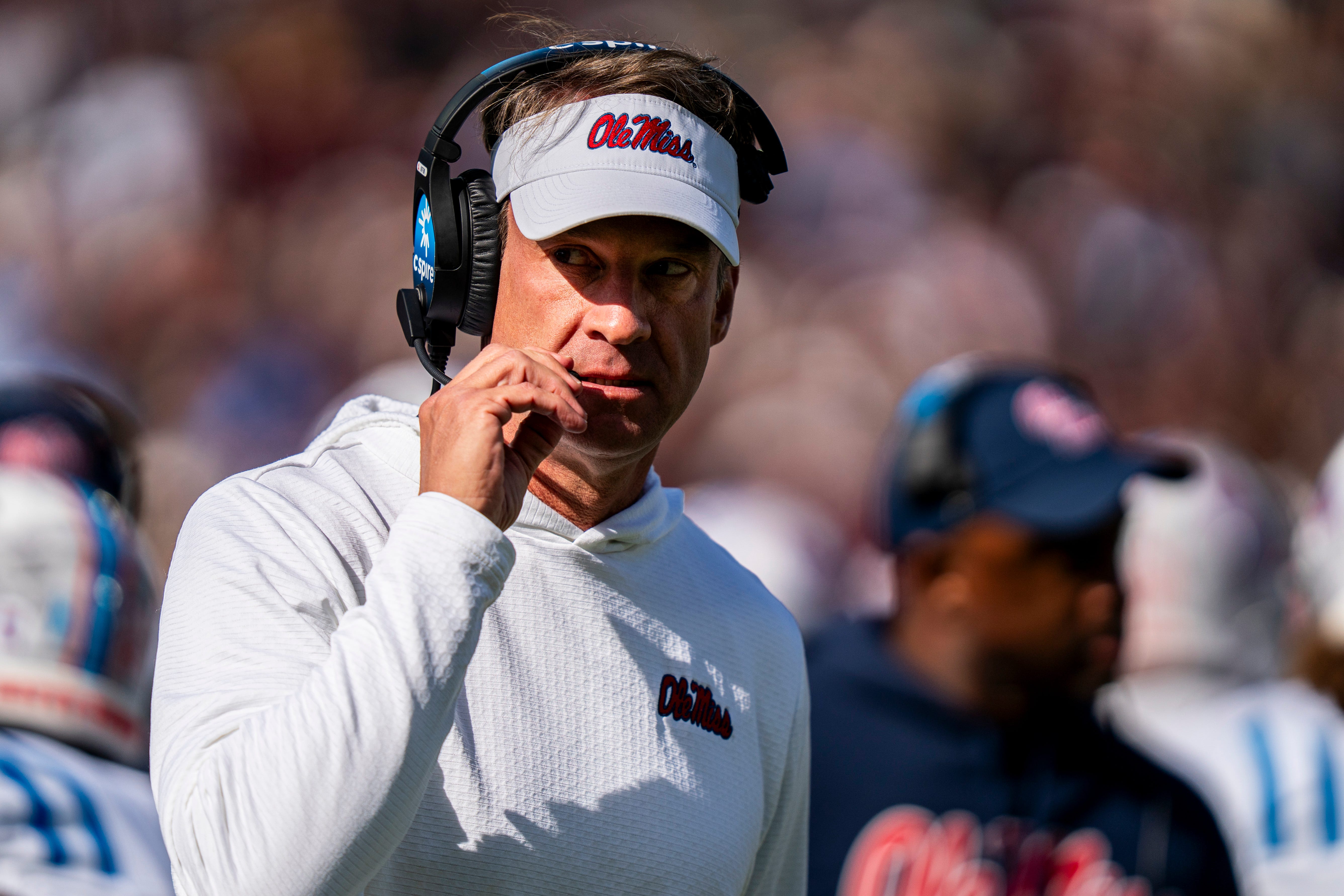 Ole Miss Rebels head coach Lane Kiffin LSU Tigers head coach