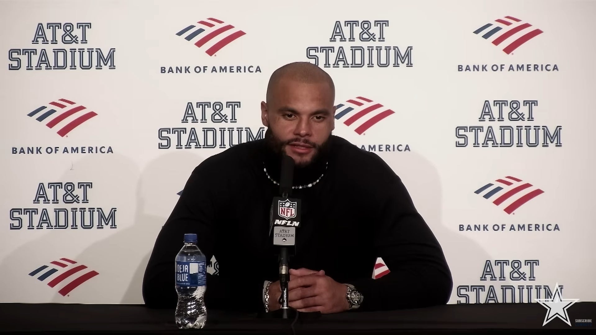 Dallas Cowboys quarterback talks to reporters following loss to Minnesota Vikings.