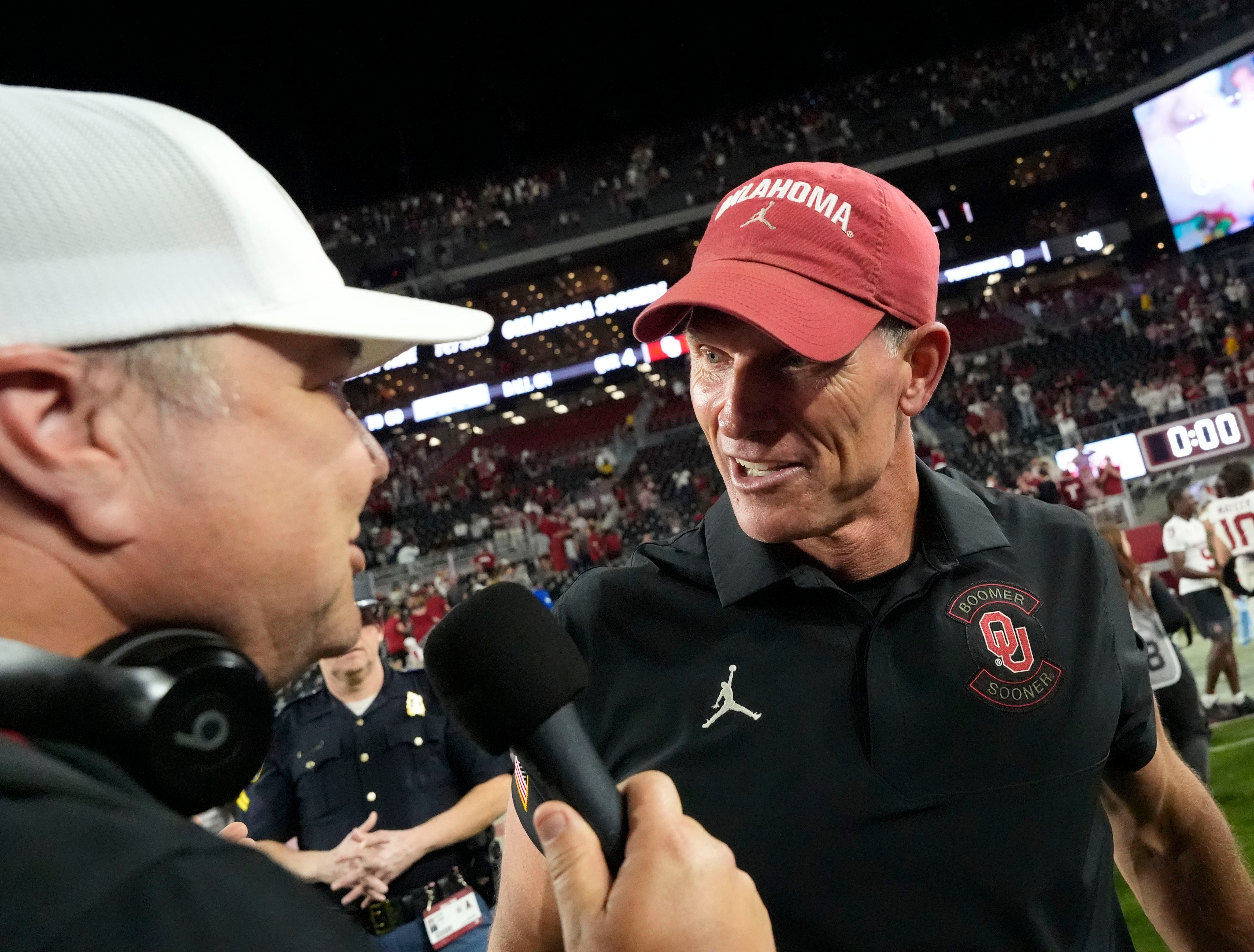 Oklahoma Sooners head coach Brent venables after beating Alabama