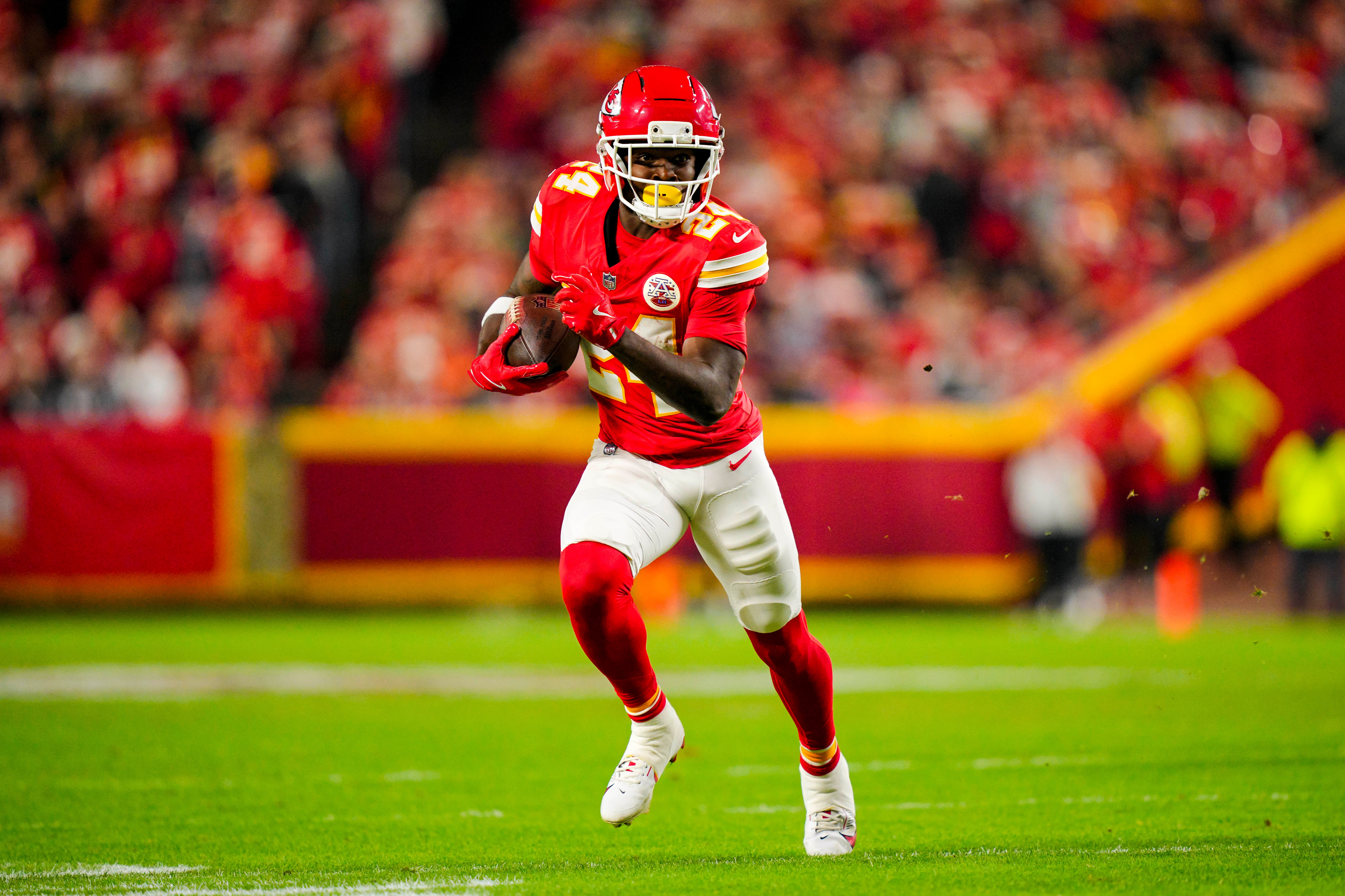 Kansas City Chiefs running back Brashard Smith rookie special teams return