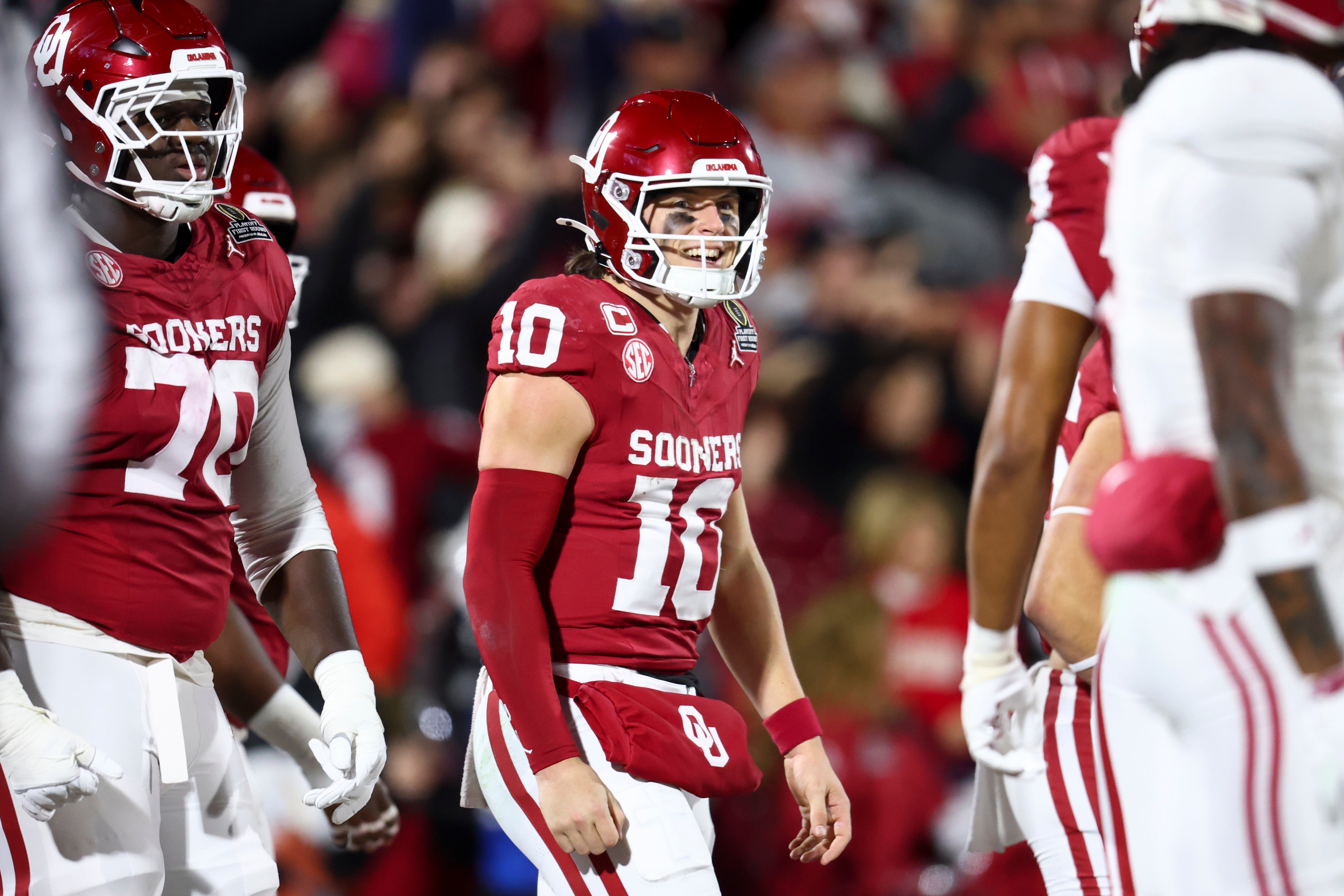 Oklahoma Sooners quarterback John Mateer in college football playoff loss to Alabama