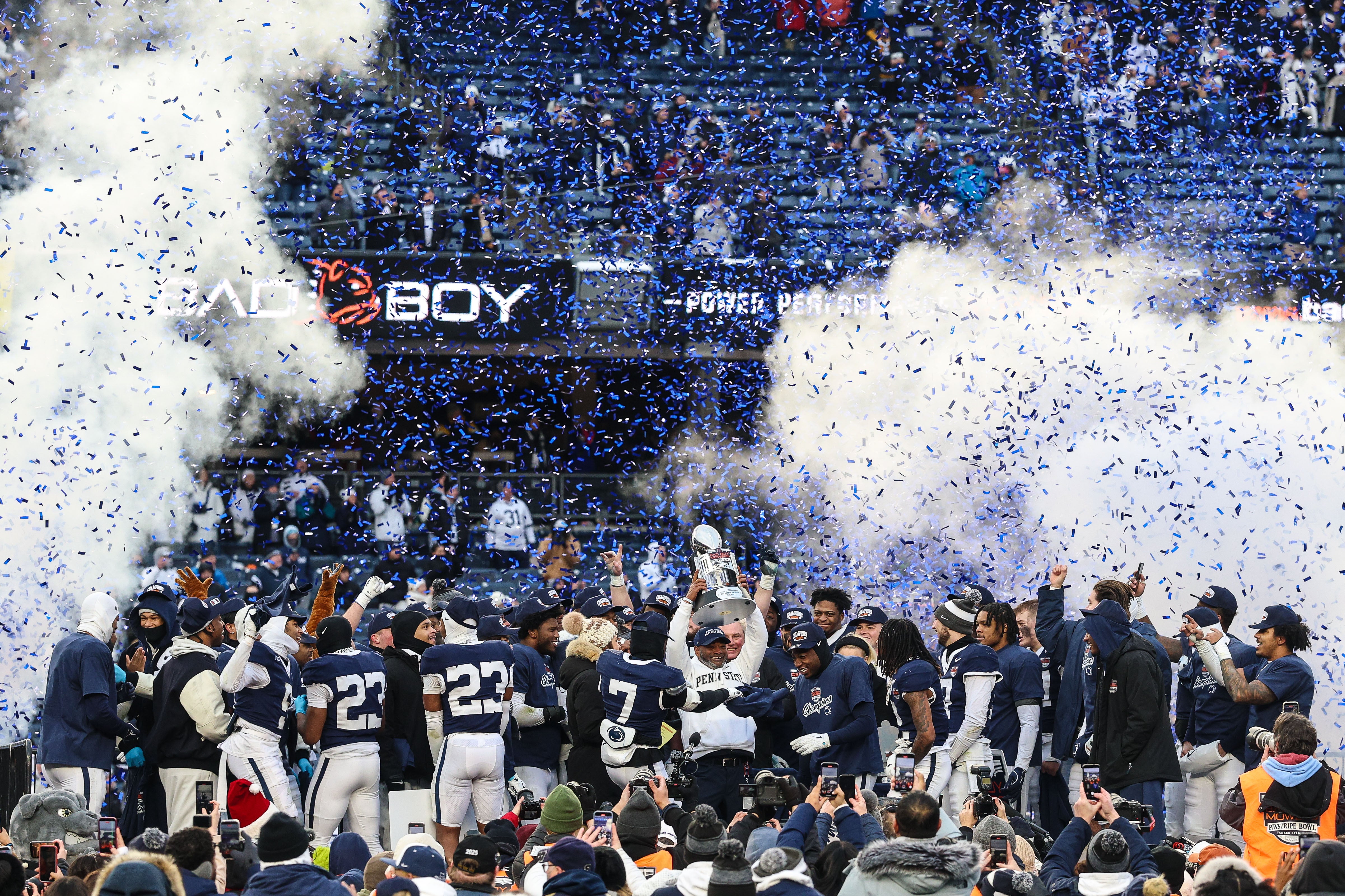 Penn State Nittany Lions after beating Clemson to win the Bad Boy Mowers Pinstripe Bowl