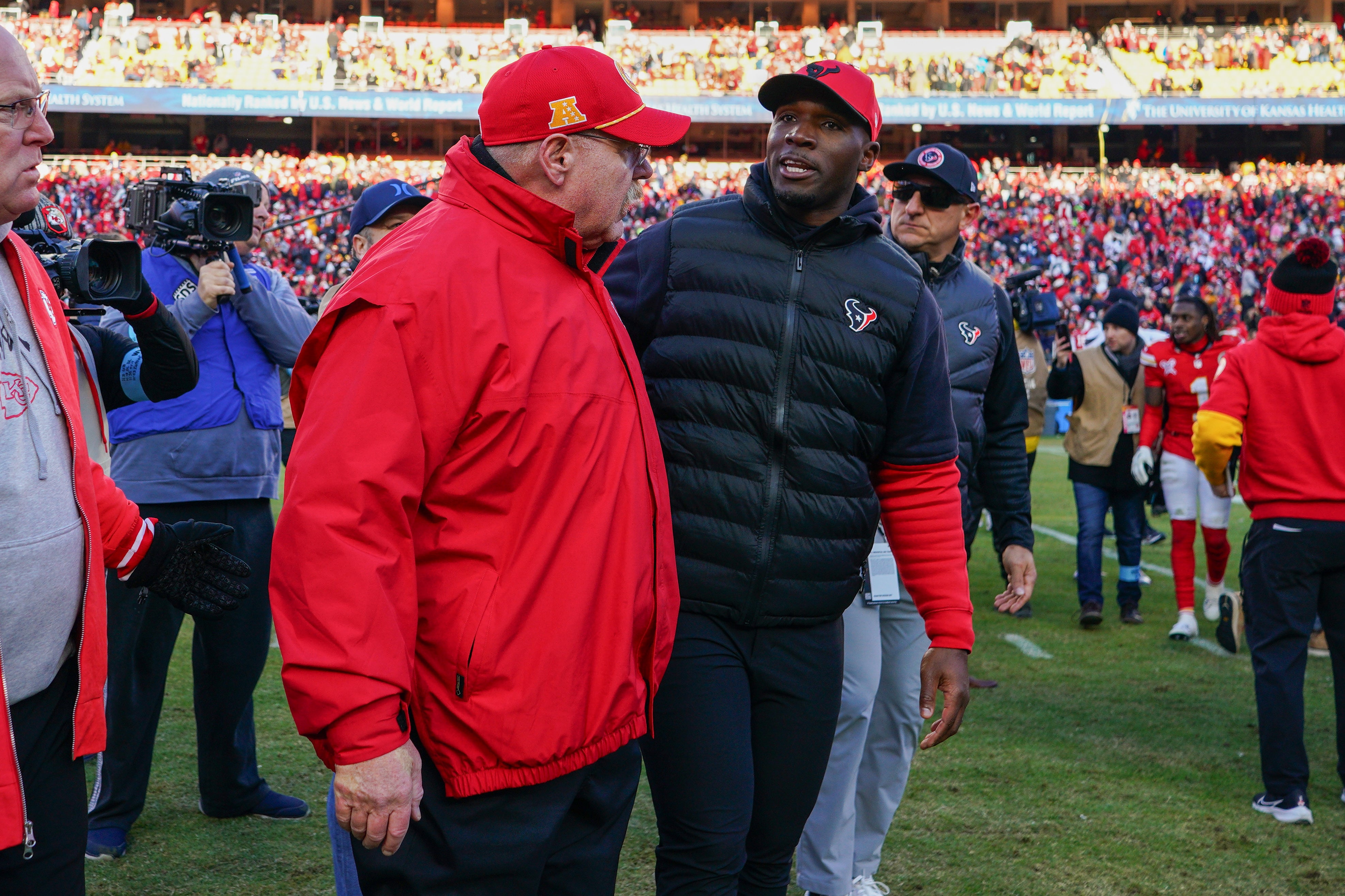 Kansas City Chiefs head coach Andy Reid Houston Texans head coach DeMeco Ryans