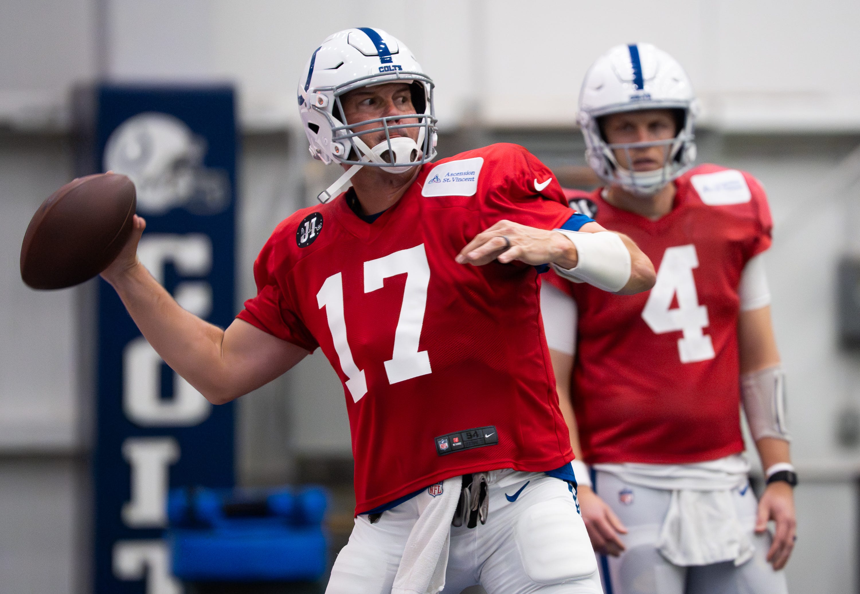 Colts QB Philip Rivers at his first practice since being signed
