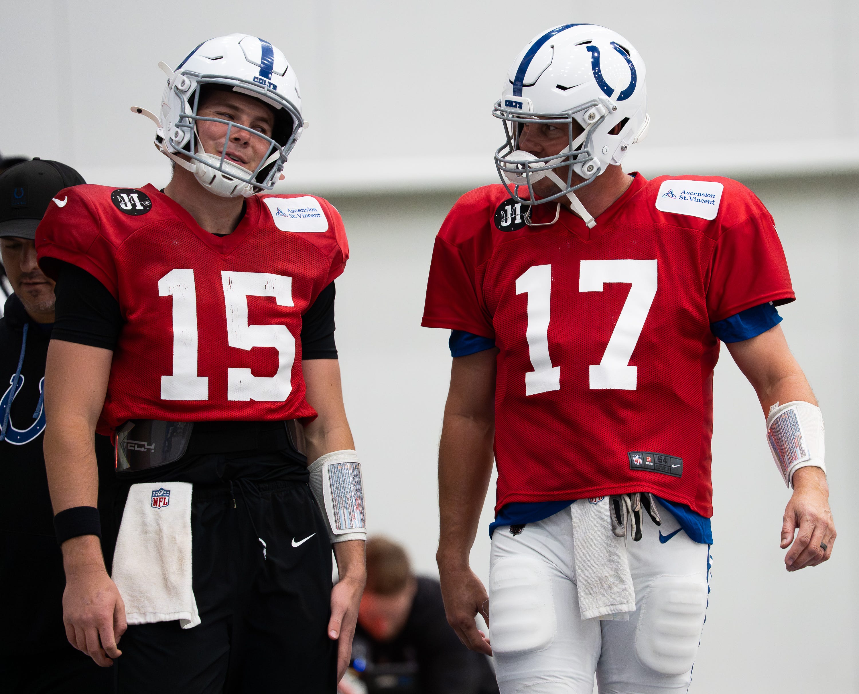 Colts QB Philip Rivers and Riley Leonard