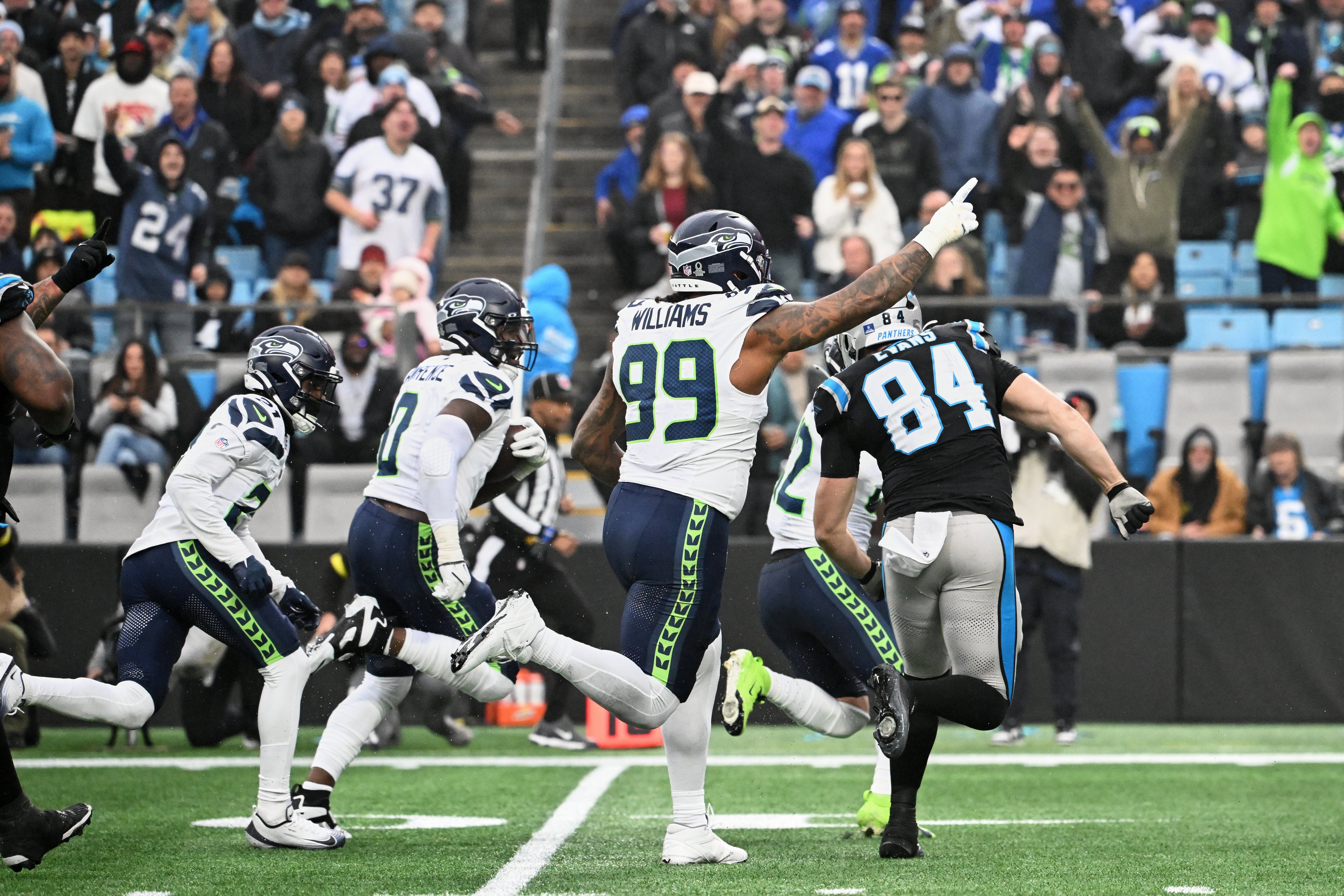 Seattle Seahawks defense in win vs. the Carolina Panthers