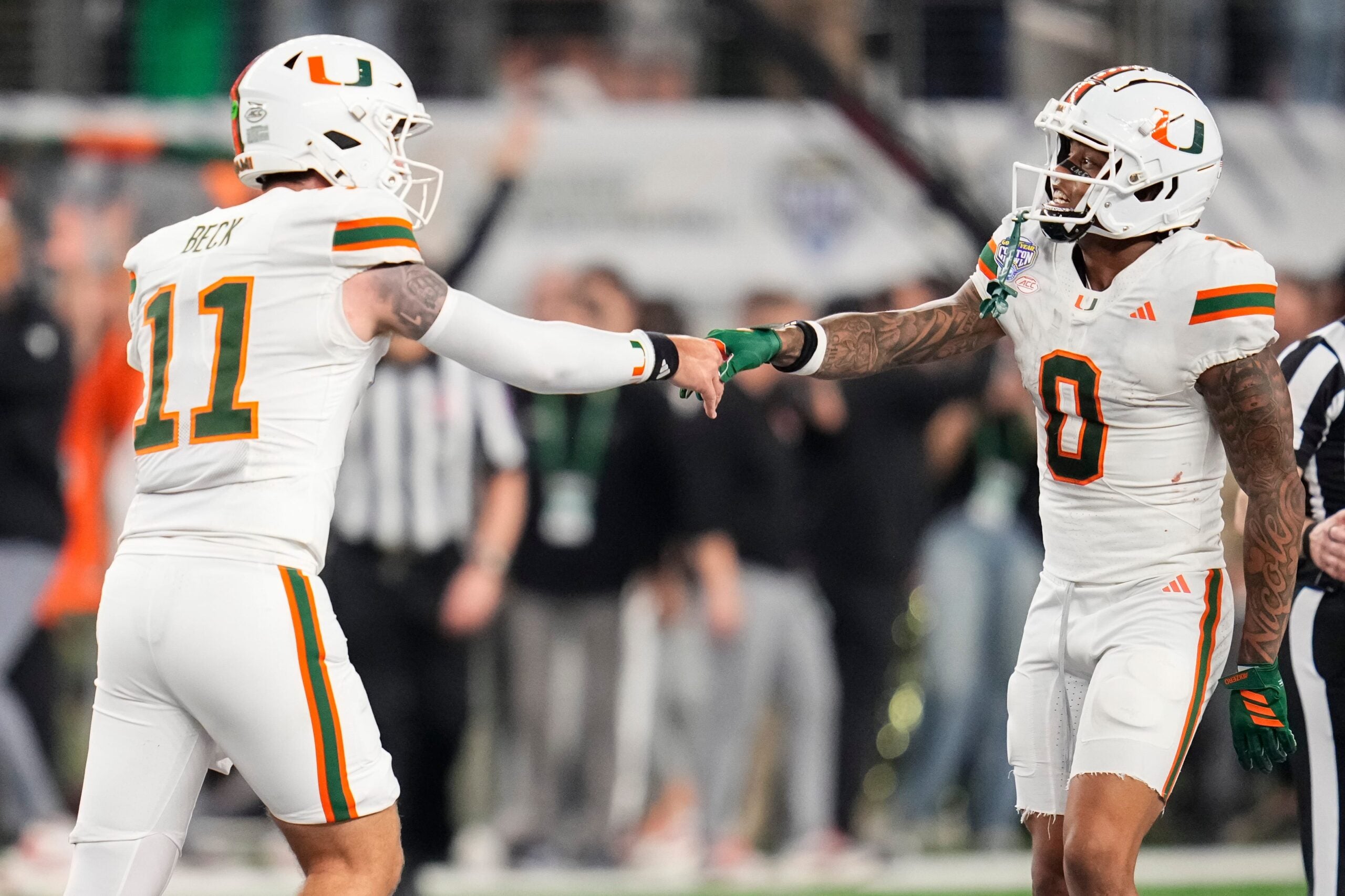 Miami Hurricanes quarterback Carson Beck after beating Ohio State