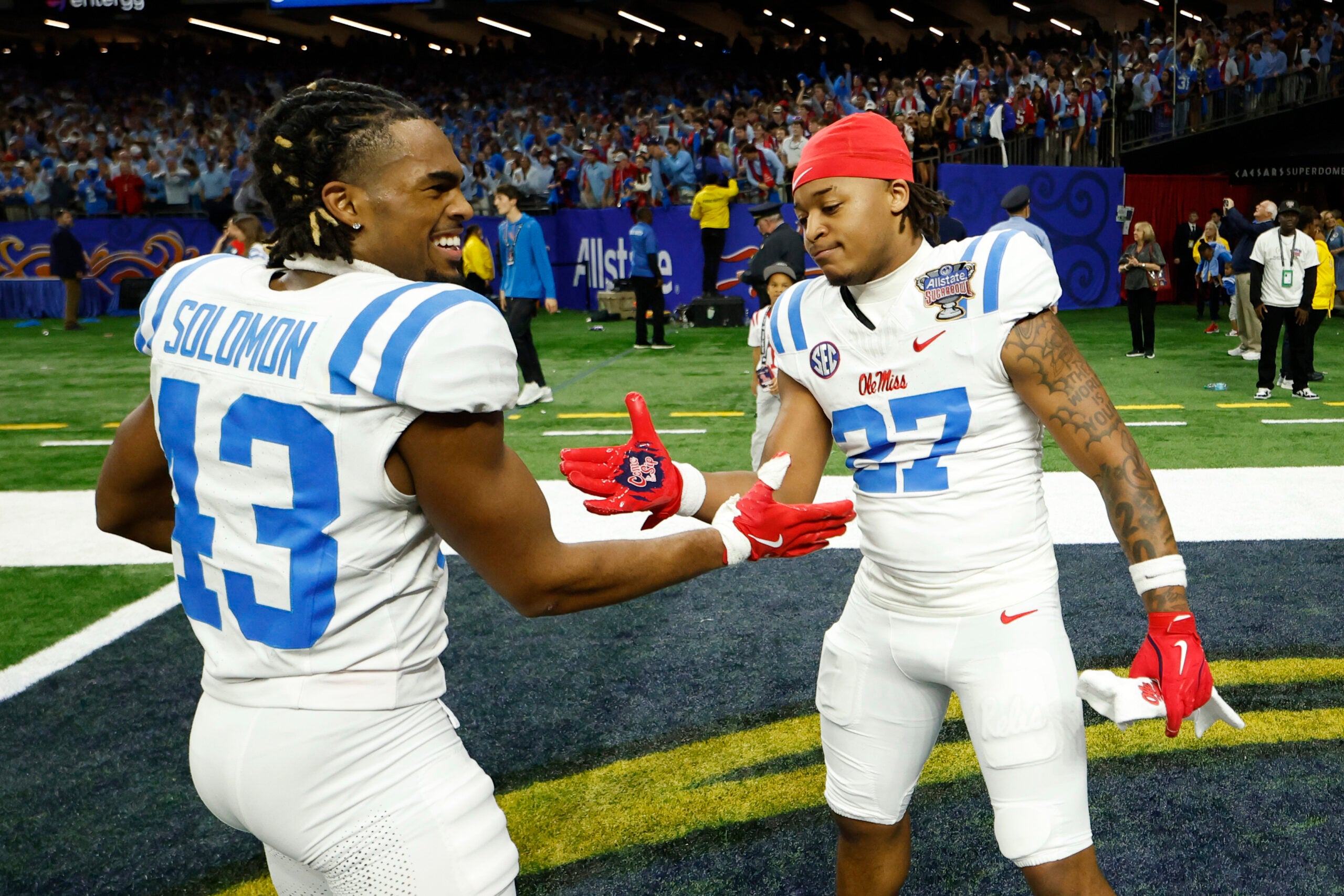 Ole Miss Rebels after beating Georgia Bulldogs in Sugar Bowl