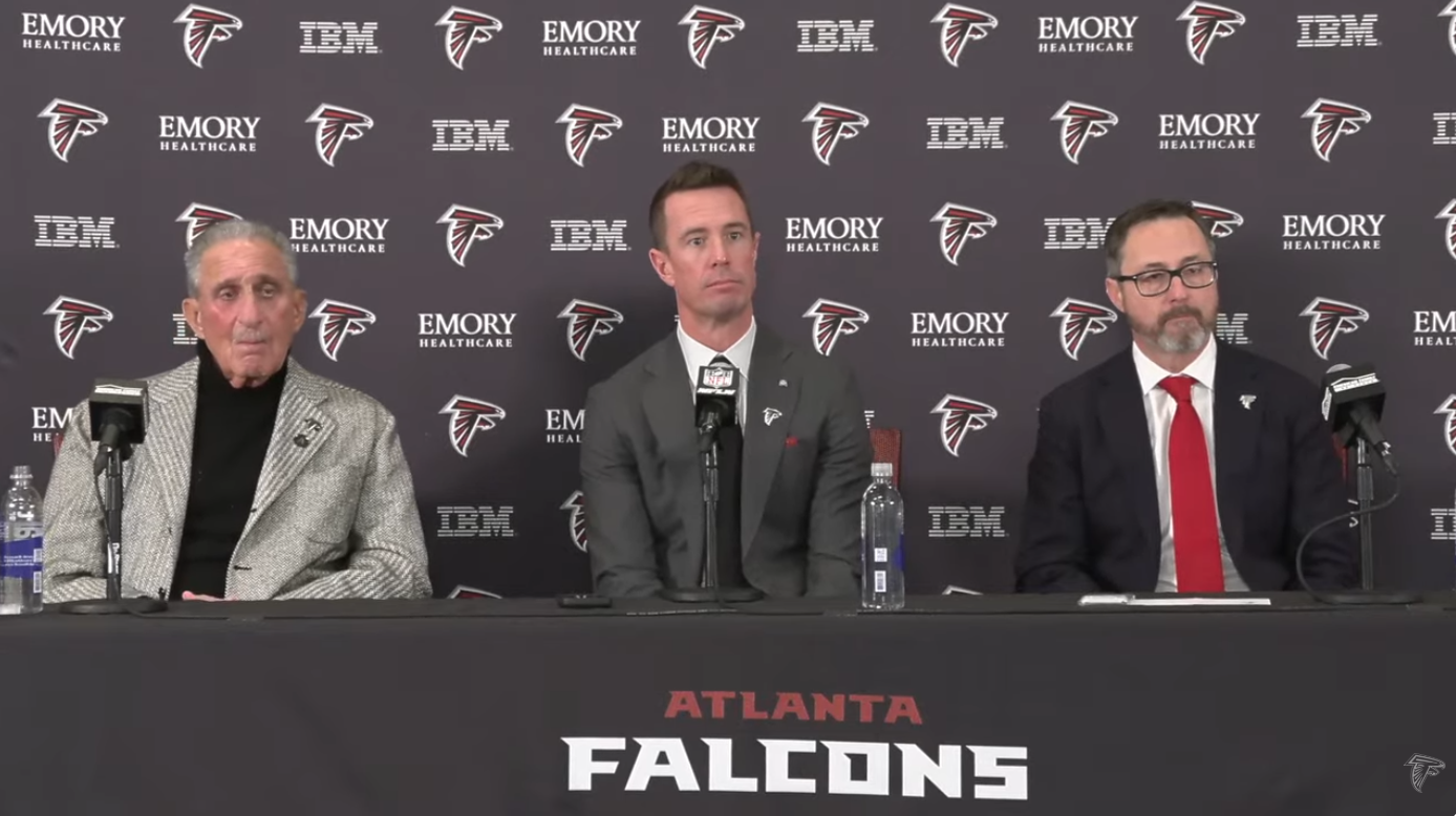 Atlanta Falcons introduce former quarterback Matt Ryan as the team's new president of football.