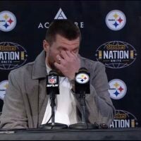 Pittsburgh Steelers star T.J. Watt speaks to the media following 30-6 loss to Houston Texans in playoffs, 1/12/2026.