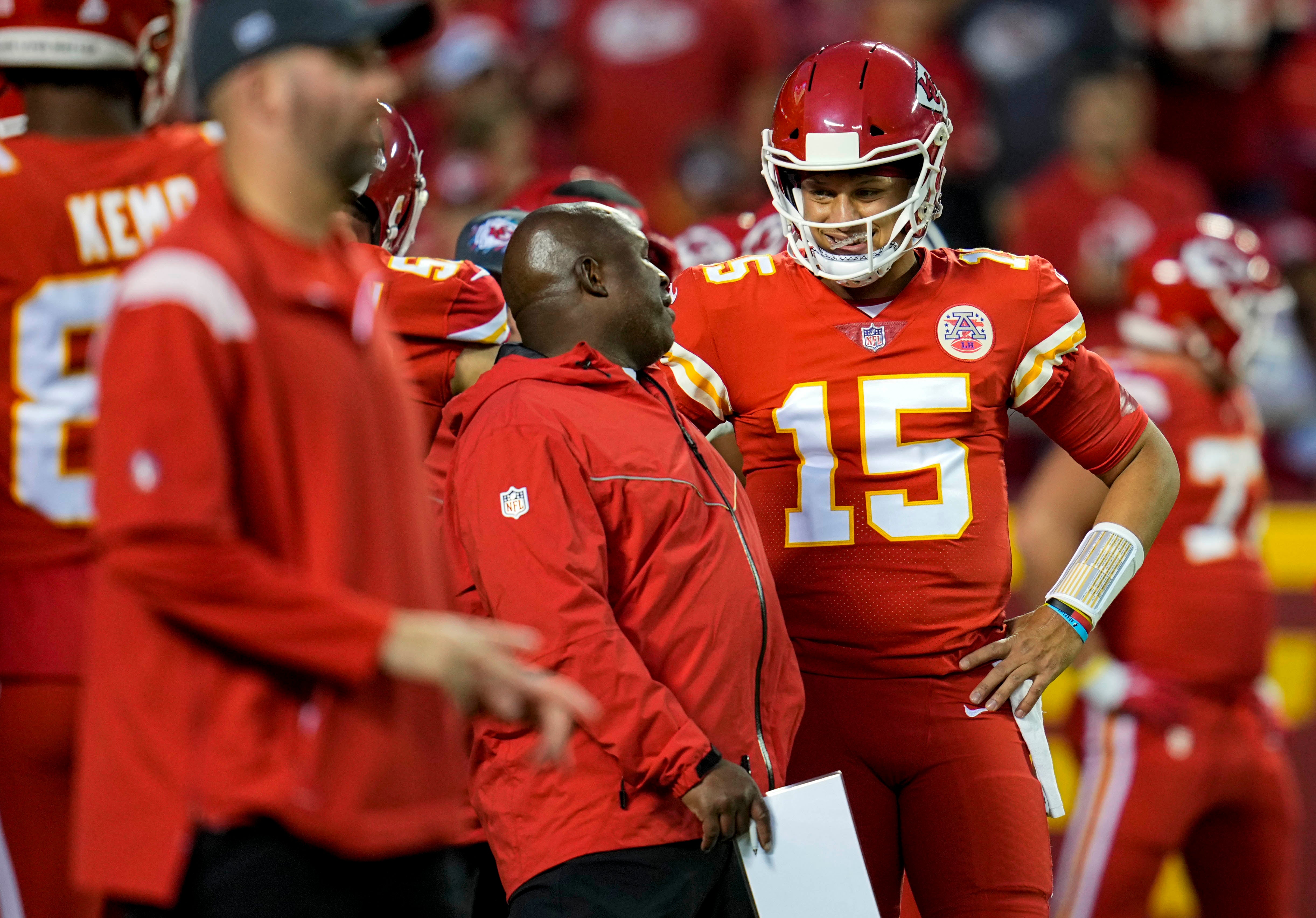 Kansas City Chiefs offensive coordinator OC Eric Bieniemy Patrick mahomes QB hire reunion