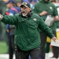 Green Bay Packers special teams coordinator Rich Bisaccia is shown during the second quarter of their game against the Arizona Cardinals Sunday, October 13, 2024 at Lambeau Field in Green Bay, Wisconsin.