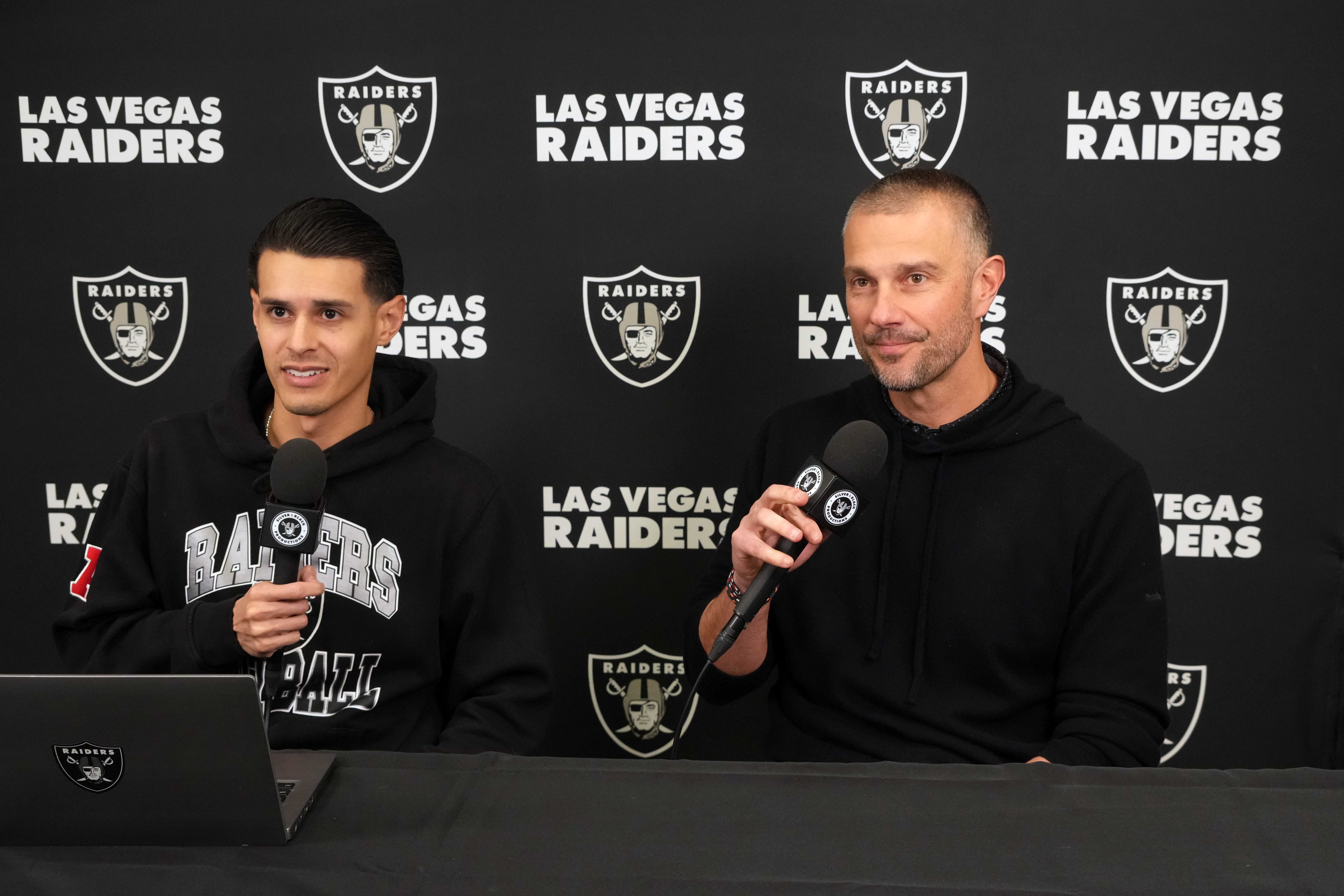 Las Vegas Raiders general manager John Spytek head coach search candidate Brian Daboll Davis Webb Klint Kubiak