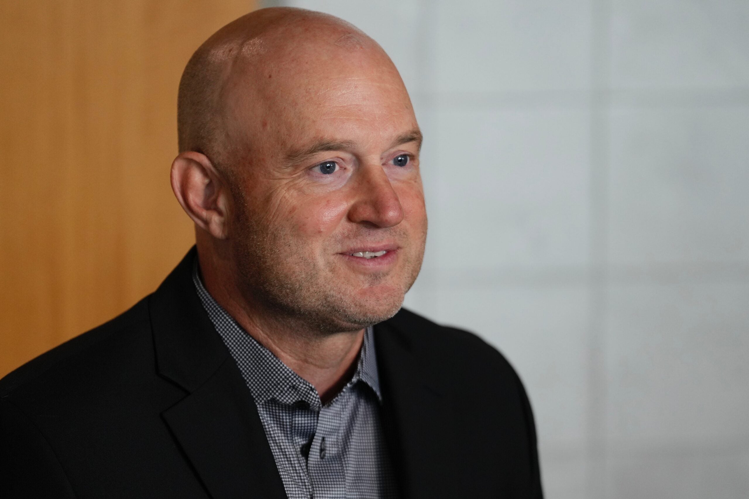Cincinnati Bengals director of personnel Duke Tobin pictured July 21, 2025, at the team's annual media luncheon at Paycor Stadium.