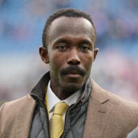 Sep 28, 2025; Dublin, Ireland; Minnesota Vikings general manager Kwesi Adofo-Mensah stands on the sidelines prior to a game against the Pittsburgh Steelers during an NFL International Series game at Croke Park.