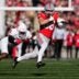 Ohio State Buckeyes tight end Max Klare (86) runs past Rutgers Scarlet Knights linebacker Dariel Djabome (8) during the first half of the NCAA football game at Ohio Stadium in Columbus on Nov. 22, 2025.