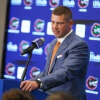 New UF head football coach Jon Sumrall speaks during a press conference at the James W. “Bill” Heavener Football Training Center in Gainesville, FL on Monday, December 1, 2025.