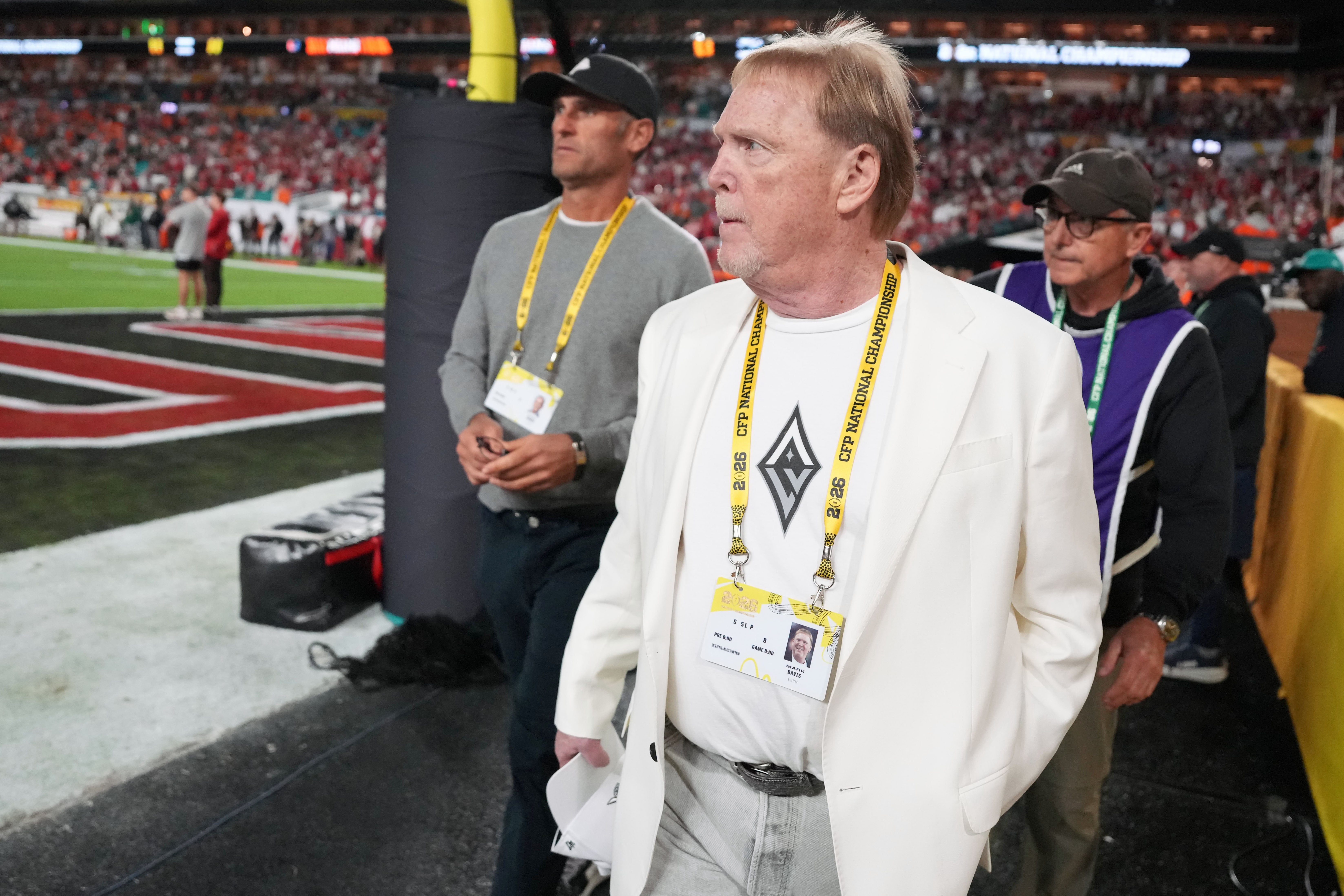 Las Vegas Raiders owner Mark Davis head coach candidate search interview Jesse Minter Ravens
