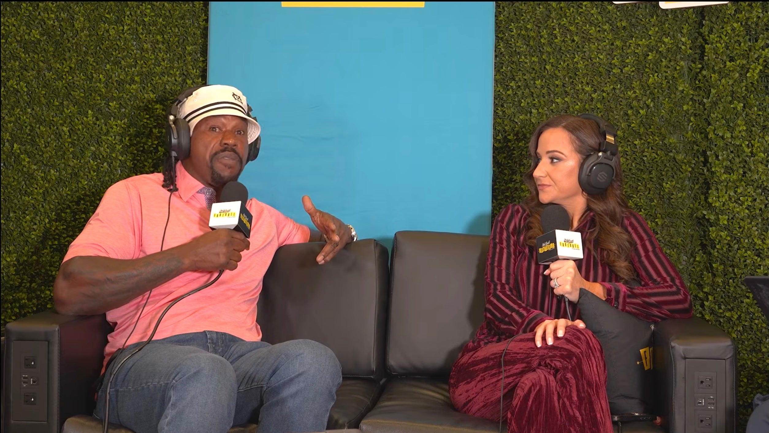 Steelers Super Bowl champion Joey Porter and Dianna Russini join Cam Heyward on his Not Just Football Podcast at Radio Row during Super Bowl week. 2/11/26.
