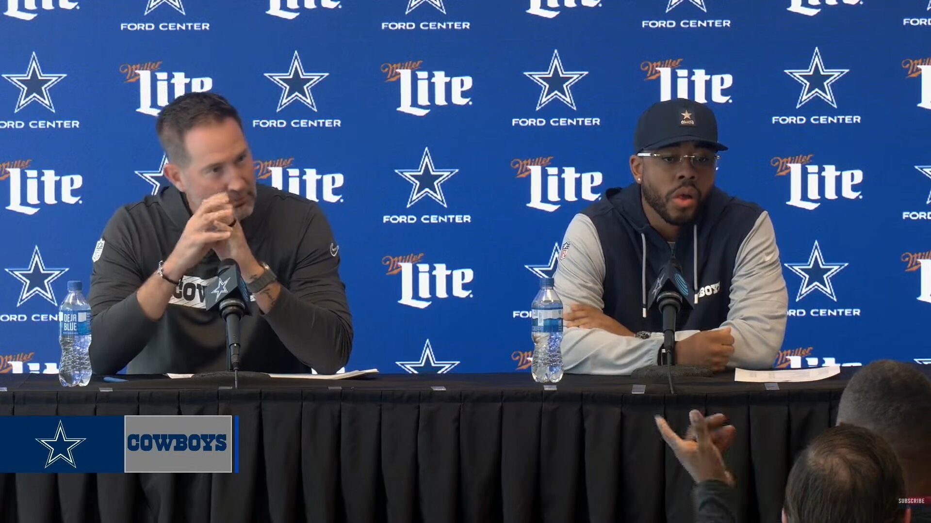 Dallas Cowboys head coach Brian Schottenheimer and defensive coordinator Christian Parker talk to reporters ahead of 2026 offseason.