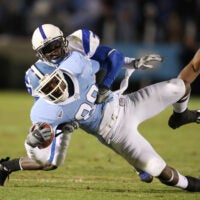 The Duke Blue Devils throwback logo college football draft