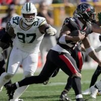 Green Bay Packers defensive tackle Kenny Clark (97) is shown during the third quarter of their game Sunday, October 20, 2024 at Lambeau Field in Green Bay, Wisconsin.