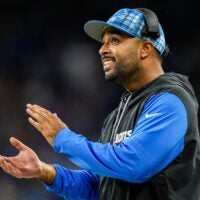 Detroit Lions assistant special team Jett Modkins reacts to a play against Tennessee Titans during the second half at Ford Field in Detroit on Sunday, Oct. 27, 2024.