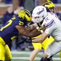 Northwestern offensive tackle Caleb Tiernan Las Vegas Raiders mock draft