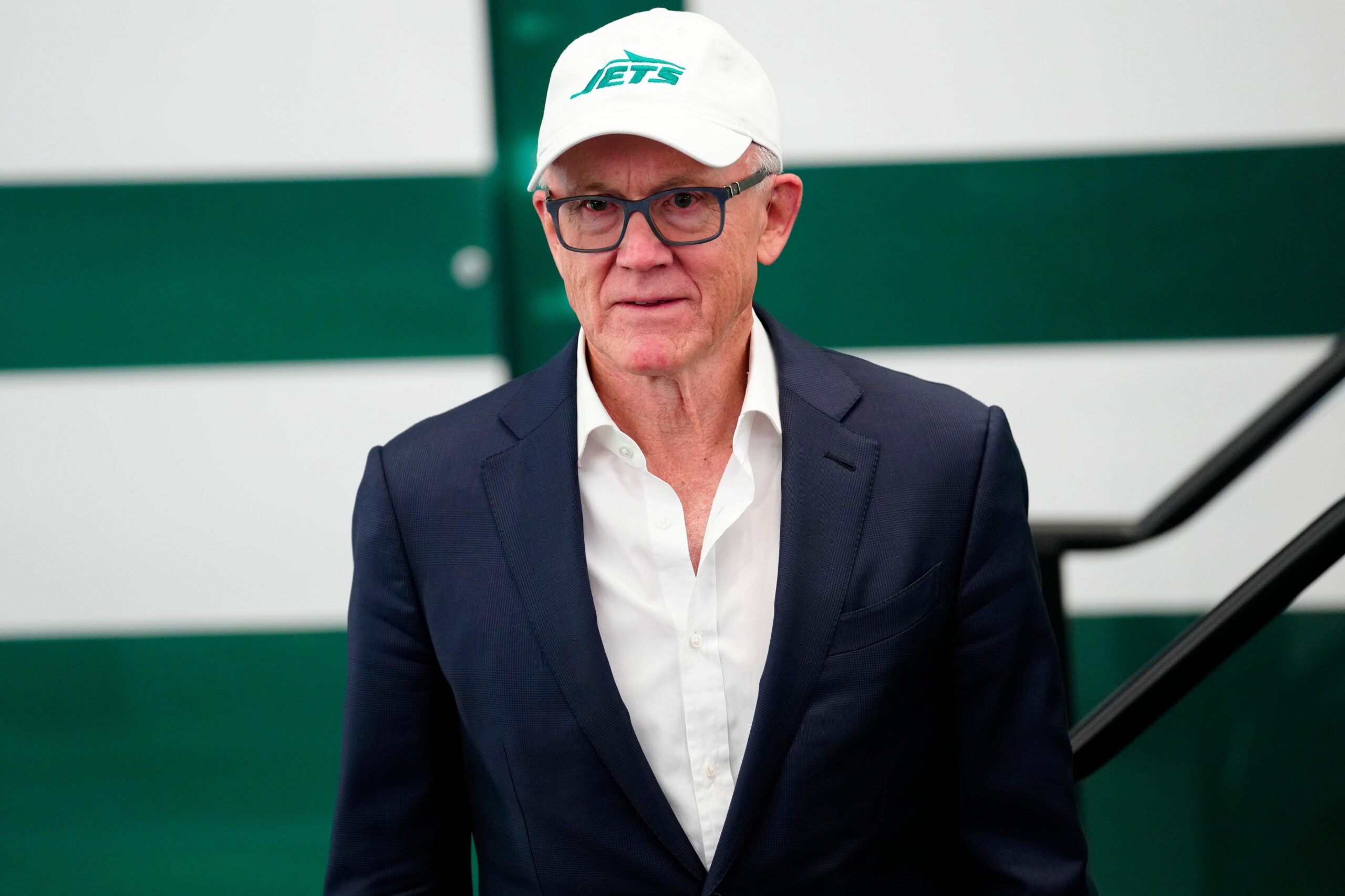 Woody Johnson, primary owner of the New York Jets, is shown, at the Atlantic Health Jets Training Center, Monday, January 27, 2025, in Florham Park.