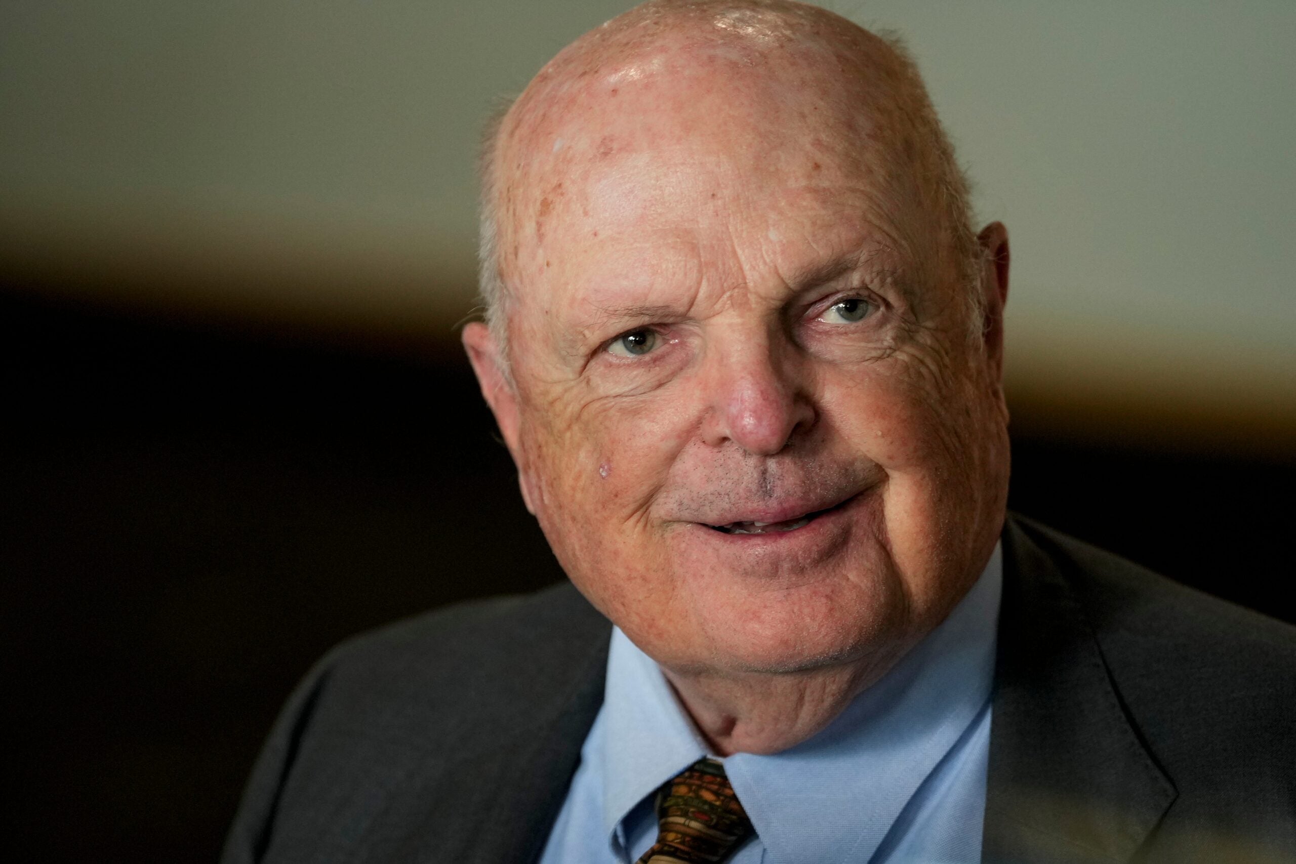 Cincinnati Bengals team owner Mike Brown takes questions during the annual Cincinnati Bengals media day event at Paycor Stadium in downtown Cincinnati on Monday, July 21, 2025.
