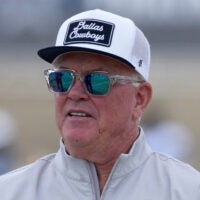 Jul 26, 2025; Oxnard, CA, USA; Dallas Cowboys chief operating officer Stephen Jones at training camp at the River Ridge Fields.