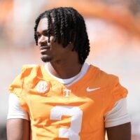Tennessee defensive back Jermod McCoy (3) before a college football game between Tennessee and UAB at Neyland Stadium in Knoxville, Tenn., on Sept. 20, 2025.