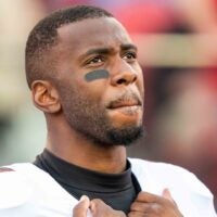 October 19, 2025; Santa Clara, California, USA; Atlanta Falcons tight end Kyle Pitts (8) before the game against the San Francisco 49ers at Levi's Stadium.