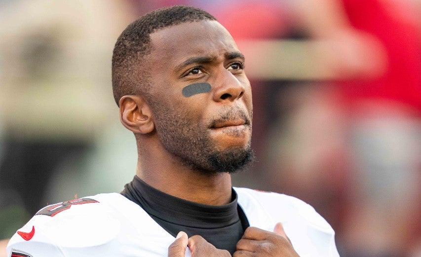 October 19, 2025; Santa Clara, California, USA; Atlanta Falcons tight end Kyle Pitts (8) before the game against the San Francisco 49ers at Levi's Stadium.