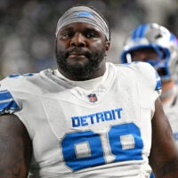 Nov 16, 2025; Philadelphia, Pennsylvania, USA; Detroit Lions defensive tackle DJ Reader (98) against the Philadelphia Eagles at Lincoln Financial Field.