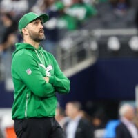 Arlington, Texas, USA; Philadelphia Eagles head coach Nick Sirianni looks on before the game against the Dallas Cowboys at AT&T Stadium.
