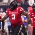 Texas Tech's Lee Hunter runs to the sideline after making a tackle against BYU during the Big 12 Conference championship football game, Saturday, Nov. 6, 2025, at AT&T Stadium in Arlington.