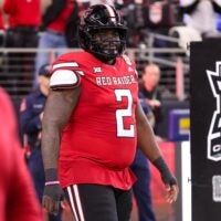 Texas Tech's Lee Hunter walks to the field before the Big 12 Conference championship football game, Saturday, Nov. 6, 2025, at AT&T Stadium in Arlington.