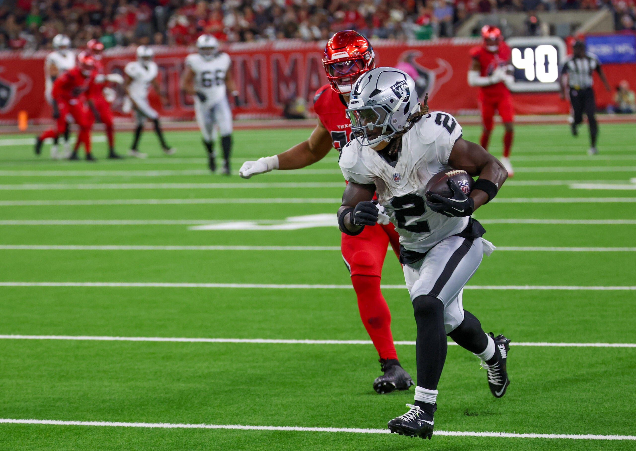 Las Vegas Raiders hire Mario Jeberaeel offensive run game coordinator Ashton Jeanty running back