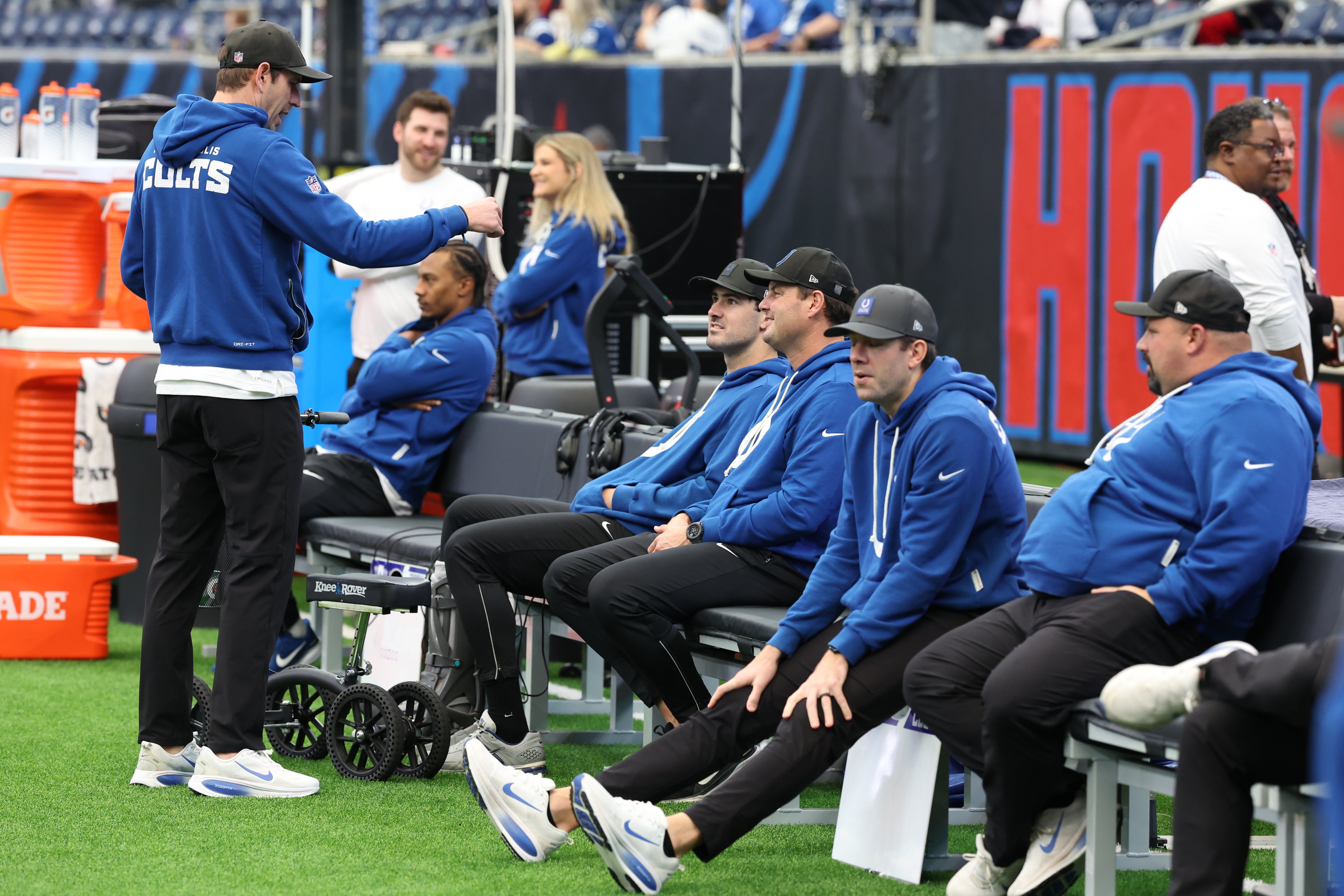 Colts coaching staff on the sideline