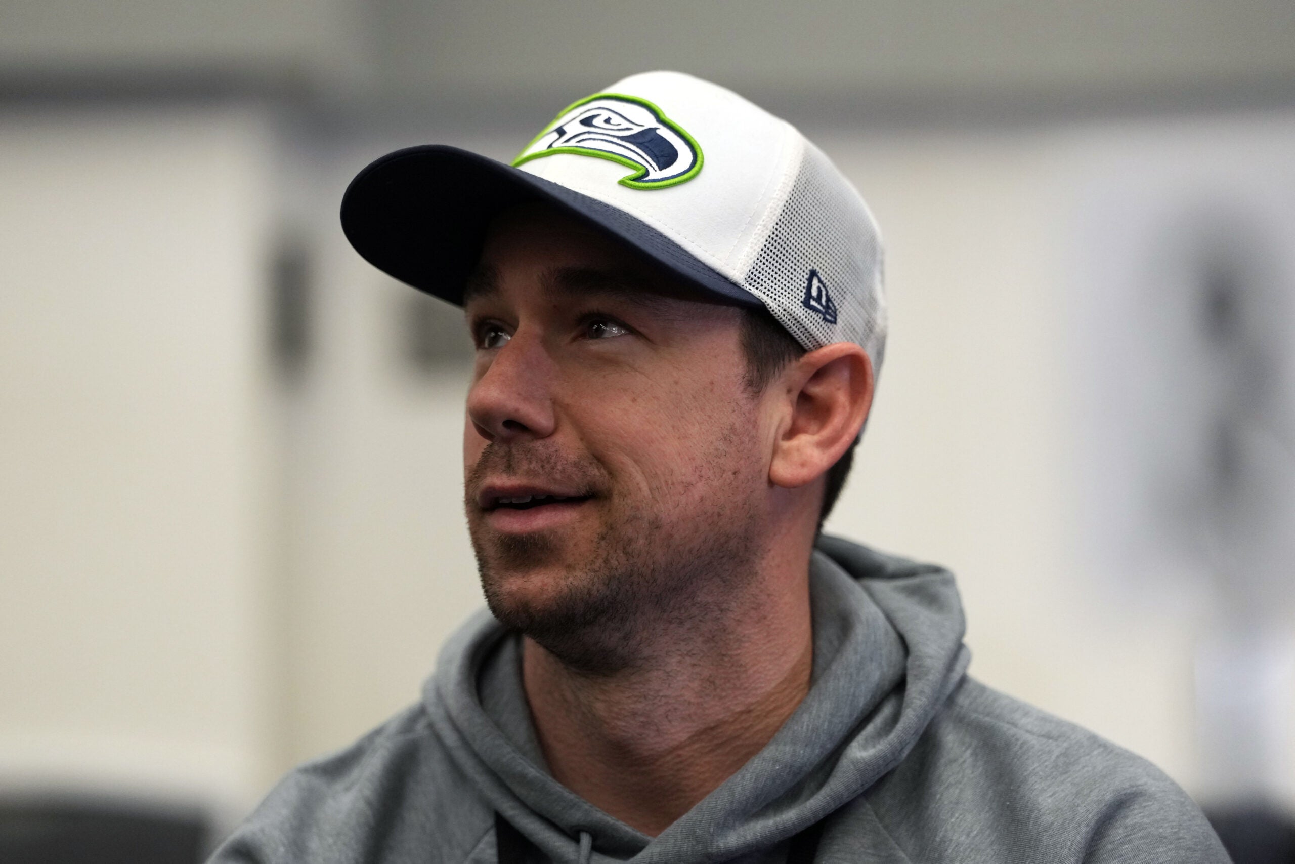Las Vegas Raiders head coach Klint Kubiak Seattle Seahawks offensive coordinator wins super bowl confirms job