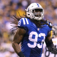 Nov 24, 2016; Indianapolis, IN, USA; Indianapolis Colts outside linebacker Erik Walden (93) against the Pittsburgh Steelers at Lucas Oil Stadium. The Steelers won 28-7. Mandatory Credit: Aaron Doster-USA TODAY Sports