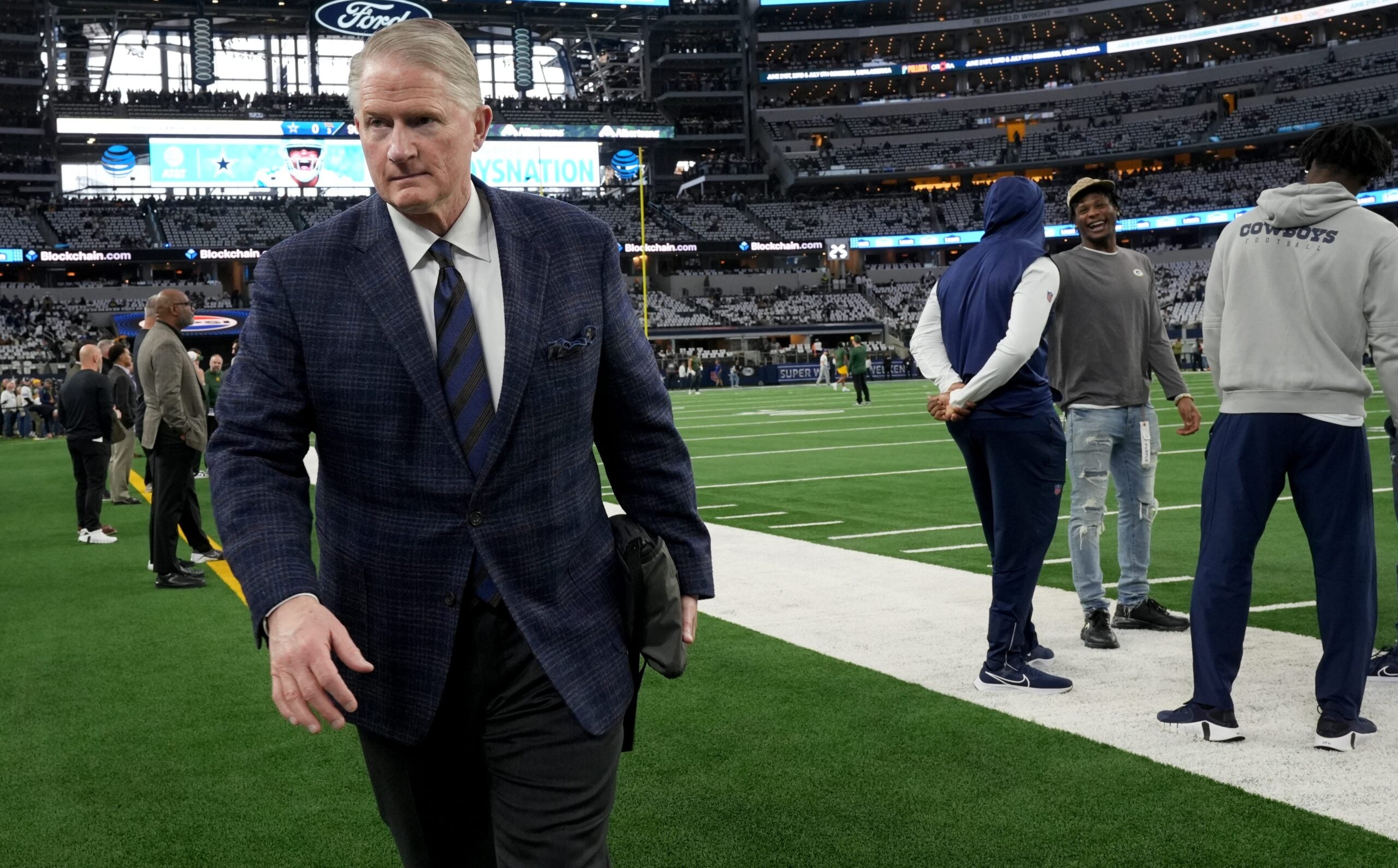 Green Bay Packers executive vice president/director of football operations Russ Ball is shown before his team’s wild card playoff game against the Dallas Cowboys Sunday, January 14, 2024 in Arlington, Texas.