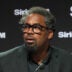 Feb 6, 2024; Las Vegas, NV, USA; Dhani Jones on the SiruxXM set on radio row at the Super Bowl 58 media center at the Mandalay Bay resort and casino.