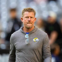 Nov 26, 2023; Glendale, Arizona, USA; Los Angeles Rams general manager Les Snead against the Arizona Cardinals at State Farm Stadium.