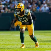 Sep 7, 2025; Green Bay, Wisconsin, USA; Green Bay Packers defensive lineman Rashan Gary (52) during the game against the Detroit Lions at Lambeau Field.