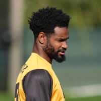 Sep 26, 2025; Maynooth, Ireland; Pittsburgh Steelers cornerback Darius Slay (23) during practice at Carton House.